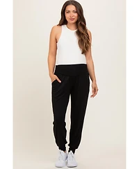 Pinkblush Maternity Black Soft Knit Joggers