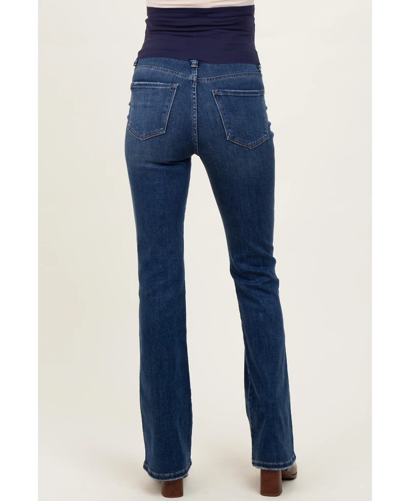 Pinkblush Maternity Dark Wash Super High Rise Bootcut Jeans