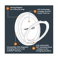 Ventev 15W Qi2 Magnetic Wireless Ultrafast 360 Rotating Charging Stand