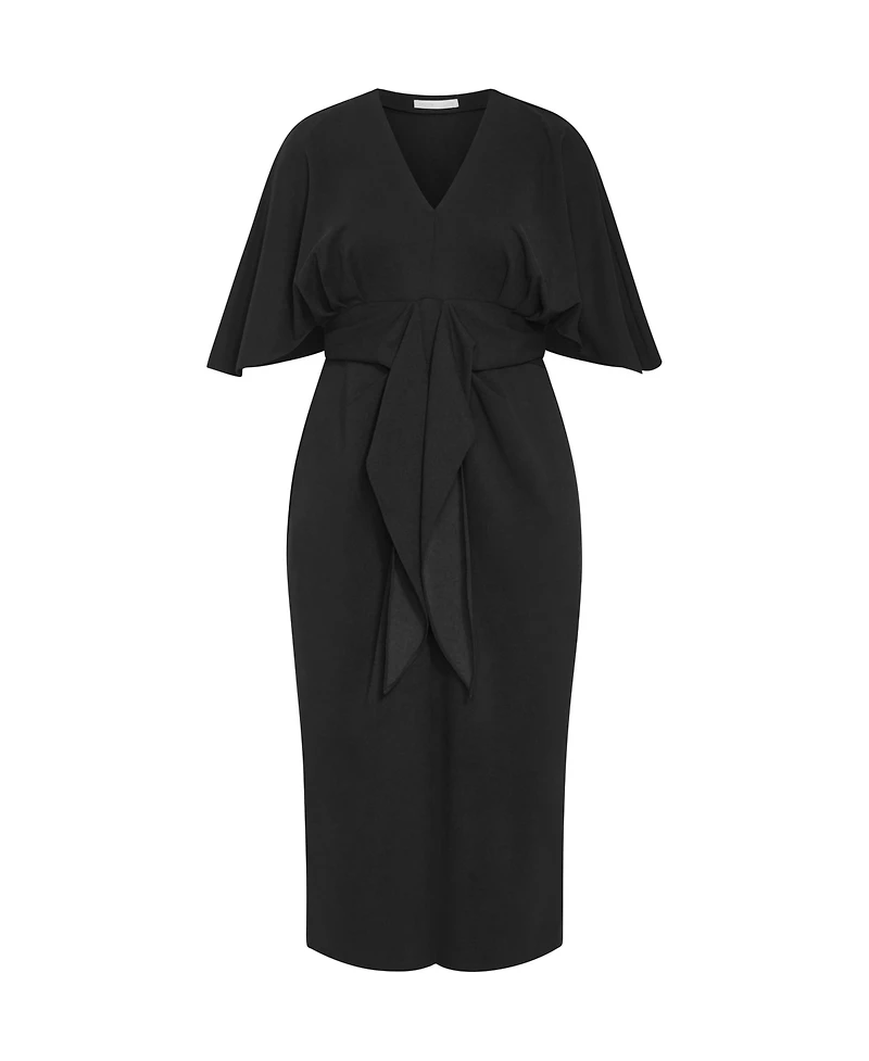 City Chic Women's Briella Tie Front Midi Dress