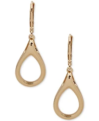 Anne Klein Gold-Tone Open Orbital Teardrop Design Drop Earrings