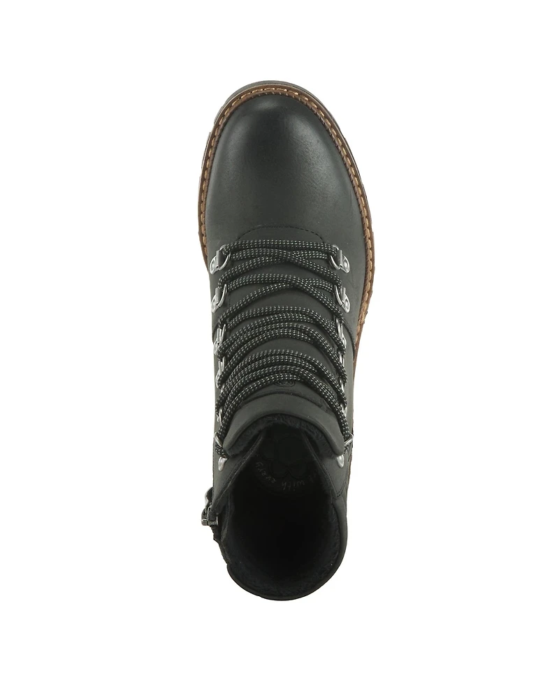 Spring Step Rockies Hiking-Inspired Lace-Up Booties with Cushioned Insole