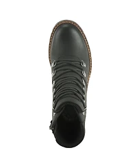 Spring Step Rockies Hiking-Inspired Lace-Up Booties with Cushioned Insole