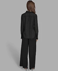 Bcbg Women's Long Sleeve Embellished Blouse