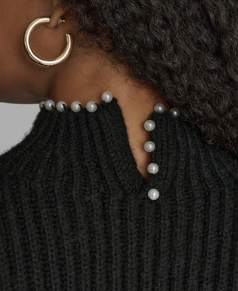 Bcbg Women's Long Sleeve Mock Neck Sweater