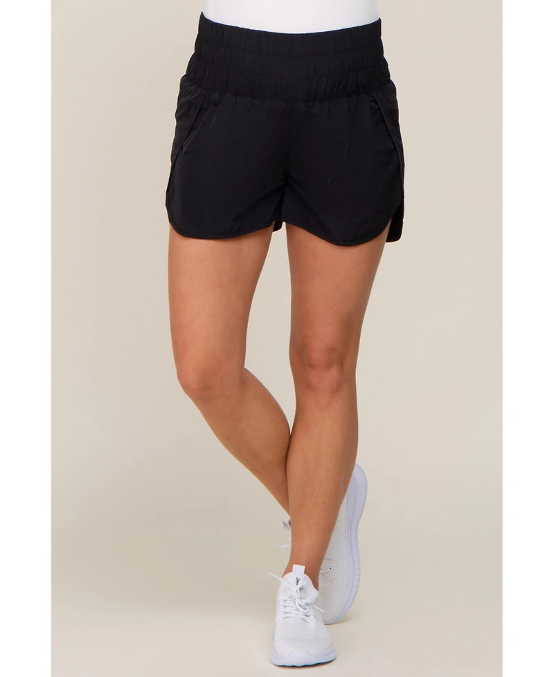 Pinkblush Maternity Black Curved Hem Active Shorts