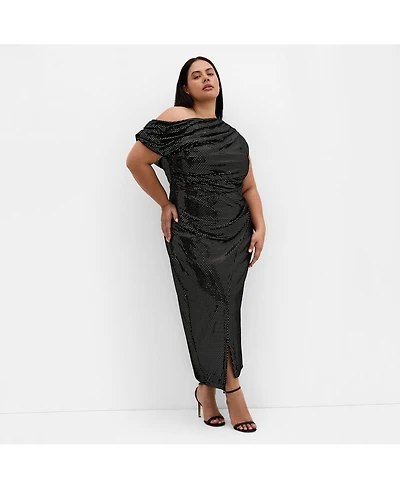 City Chic Women's Shimmy Midi Dress