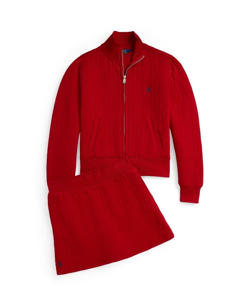 Polo Ralph Lauren Girls 7-16 Quilted Cable-Motif Jacket