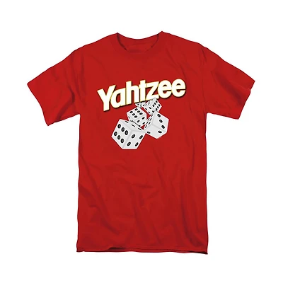 Logovision Men's Yahtzee Logo with Rolling Dice T Shirt