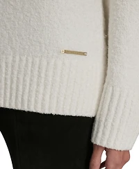 Halston Women's Chunky Boucle Long Sleeves Sweater