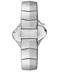 Diesel Men's D-Rush Quartz Three-Hand Silver Stainless Steel Watch, 42mm