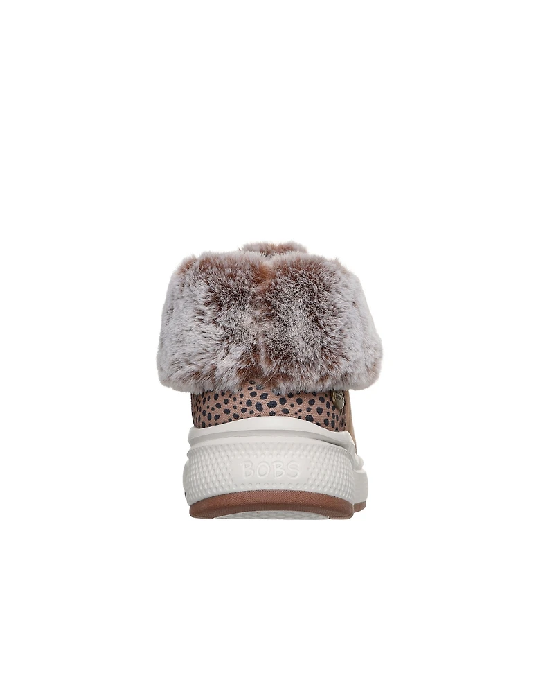 Skechers Women's Slip-Ins Bobs Skip Cute Wave-Fur Fancies Casual Booties from Finish Line