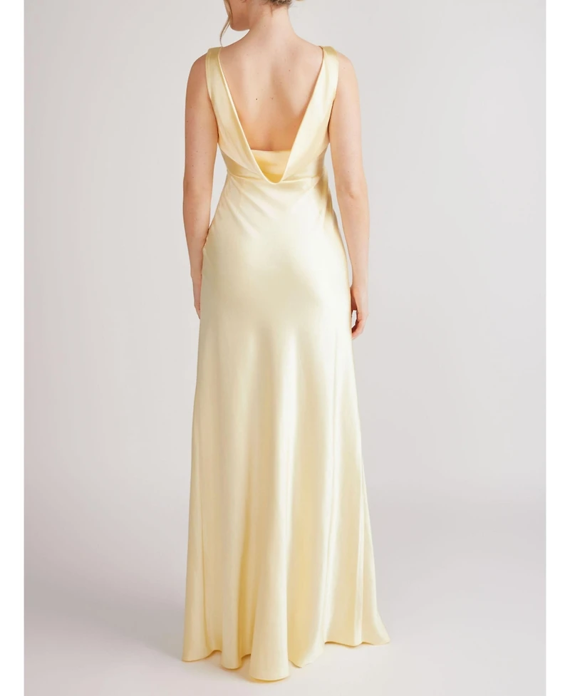 Six Stories Cowl Back Satin Bridesmaid Dress