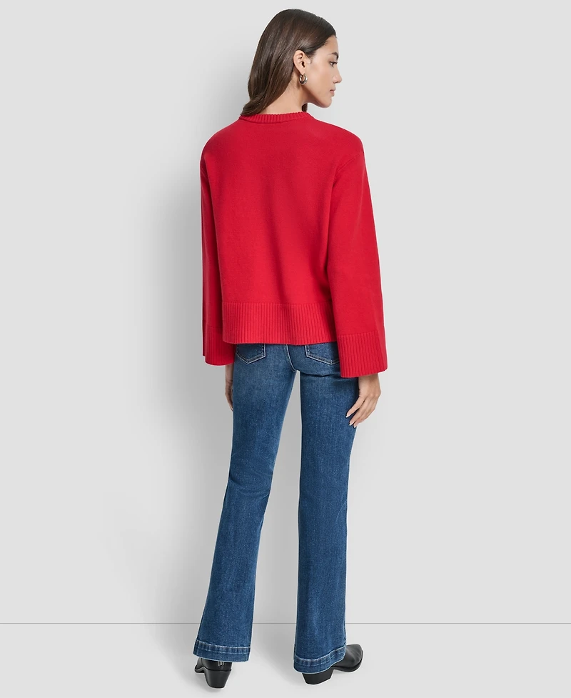 Dkny Jeans Women's High Low Hem Sweater