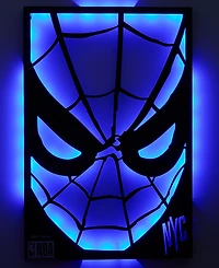 Macy's Marvel X Nba Mounted Color-Changing Led Light Laser-Cut Spider-Man Wall Sign, Macy's Exclusive