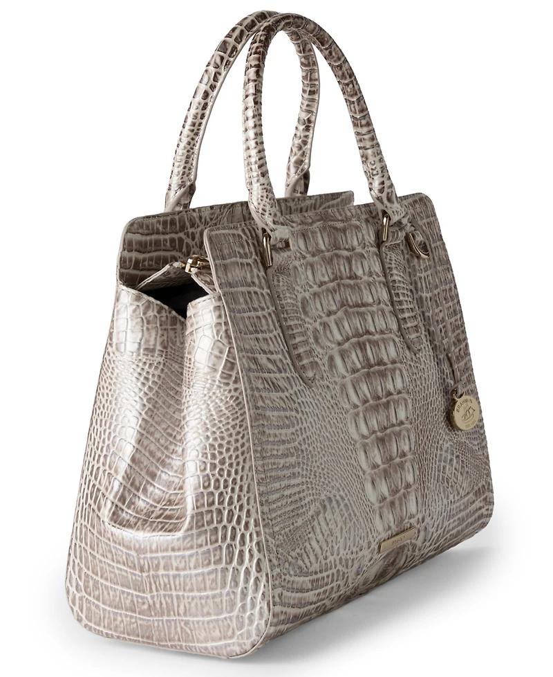 Brahmin Finley Medium Leather Satchel Bag