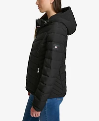 Tommy Hilfiger Women's Long Sleeves Hooded Puffer Jacket