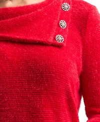 Bcx Women's Cowl Neck Mohair Top