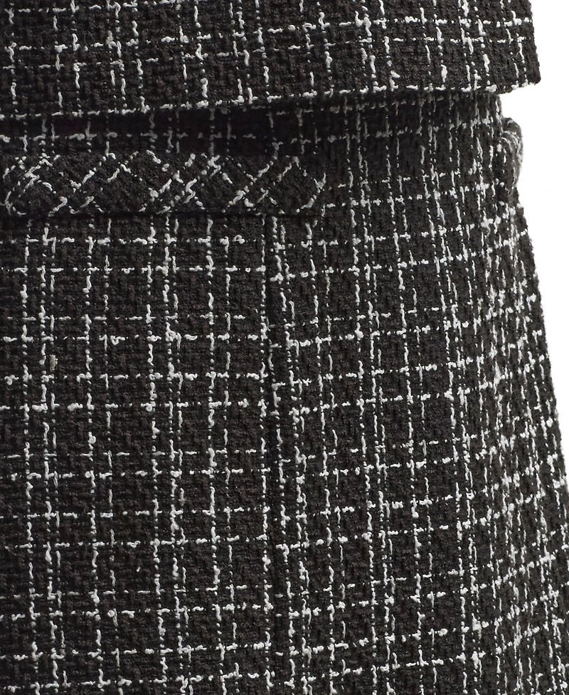 Bcx Women's Tweed Check Boucle A-Line Skirt