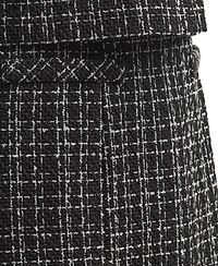 Bcx Women's Tweed Check Boucle A-Line Skirt