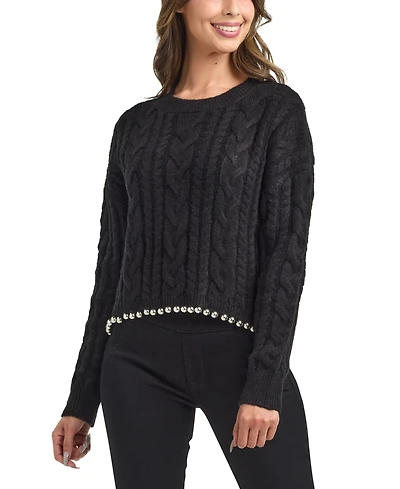 Bcx Women's Crew Neck Pull-On Sweater