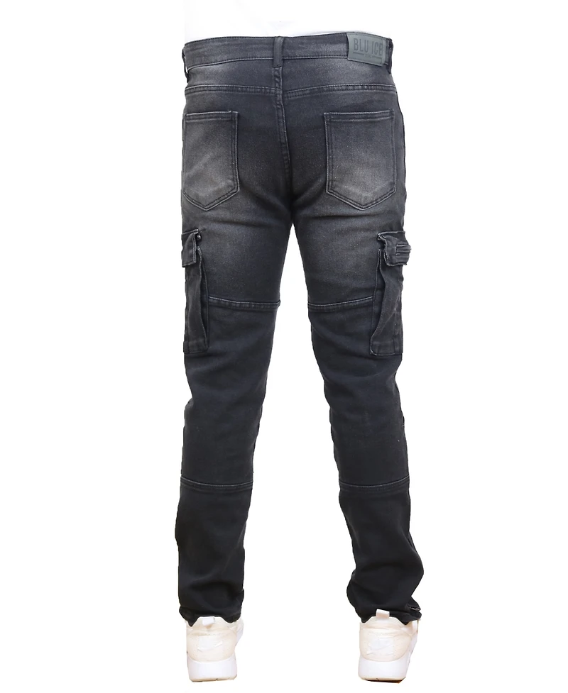 Blue Ice Men's Stretch Cargo Pocket Jeans