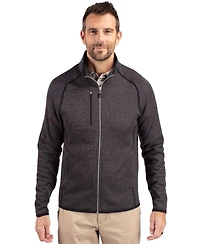 Cutter & Buck Men's Mainsail Sweater-Knit Full Zip Jacket