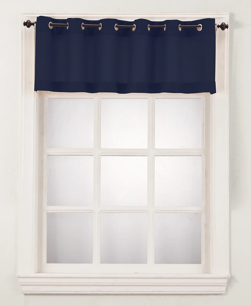 Montego Casual Textured Semi-Sheer Grommet Kitchen Curtain Valance