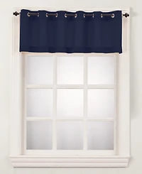Montego Casual Textured Semi-Sheer Grommet Kitchen Curtain Valance