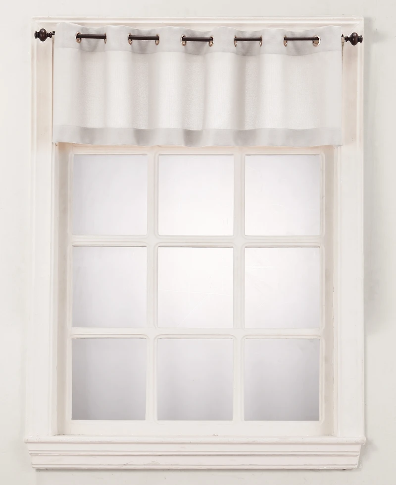 Montego Casual Textured Semi-Sheer Grommet Kitchen Curtain Valance