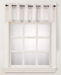 Montego Casual Textured Semi-Sheer Grommet Kitchen Curtain Valance