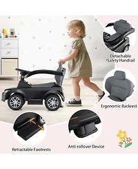 Mecale 3 1 Push Car with Removable Handle and Guardrail for Kids 18-36 Months Old