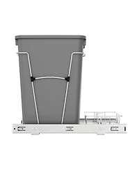 Rev-a-Shelf Pullout Trash Can 35 qt. for Kitchen Cabinets, Silver, Rv-12KD-17C S