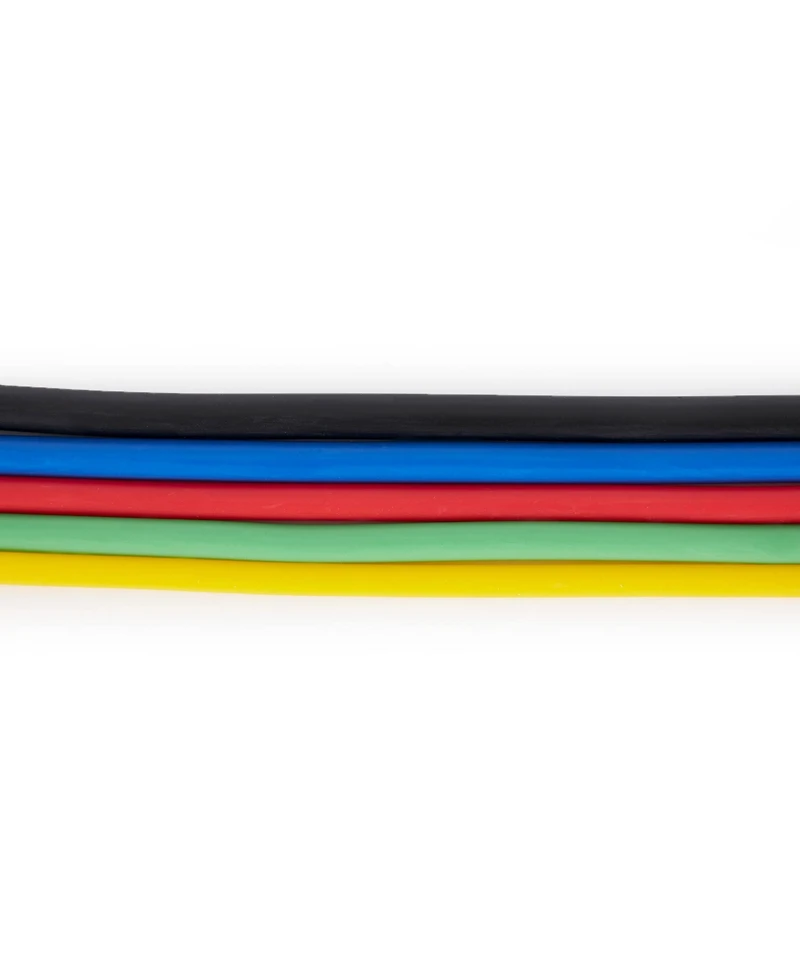 HolaHatha Resistance Band 110lb Maximum Workout Set with 5 Bands and 2 Handles