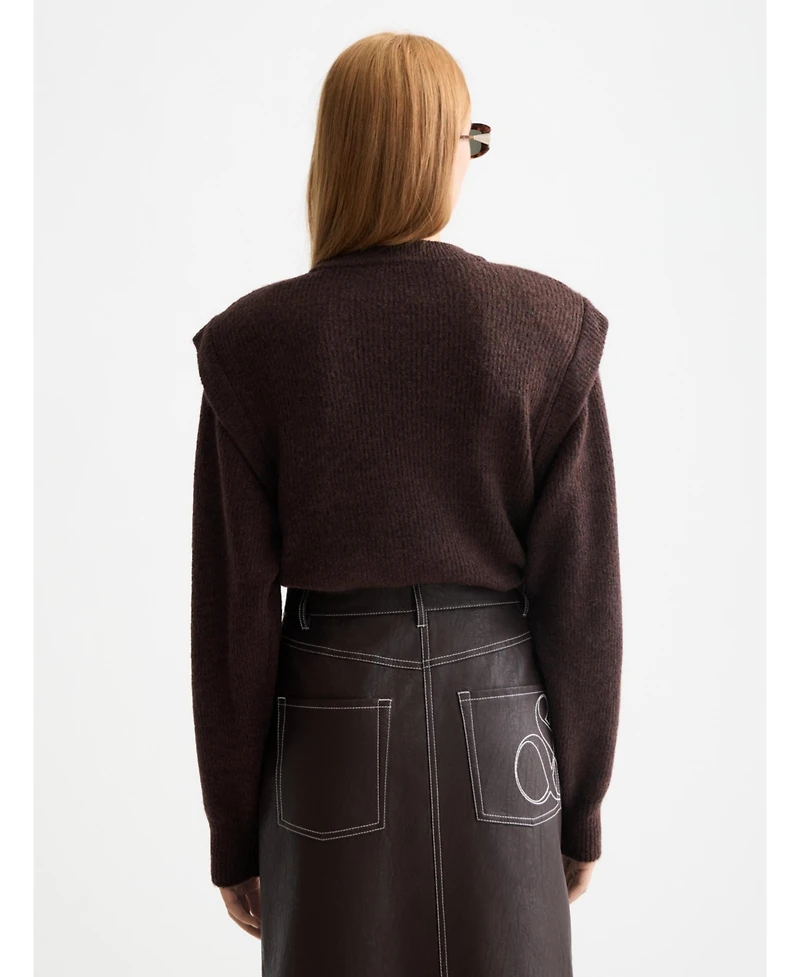 Scotch & Soda Women's Shoulder detail crew neck pullover