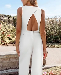 Cupshe Women's Sleeveless Vest & Wide Leg Pants Set