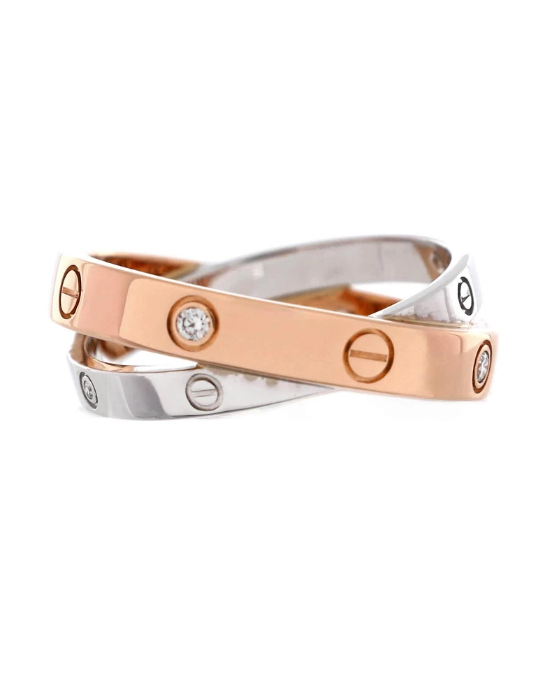 Pre-Owned Cartier Love 6 Diamonds Double Ring