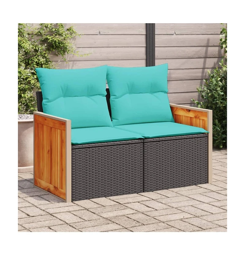 Garden Sofa Black, Blue