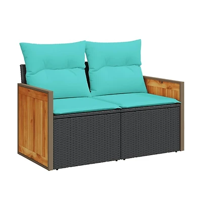 Garden Sofa Black, Blue