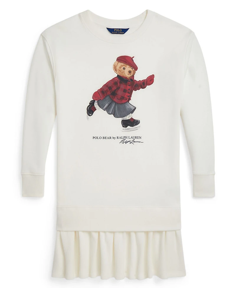Polo Ralph Lauren Girls 7-16 Bear Fleece Dress