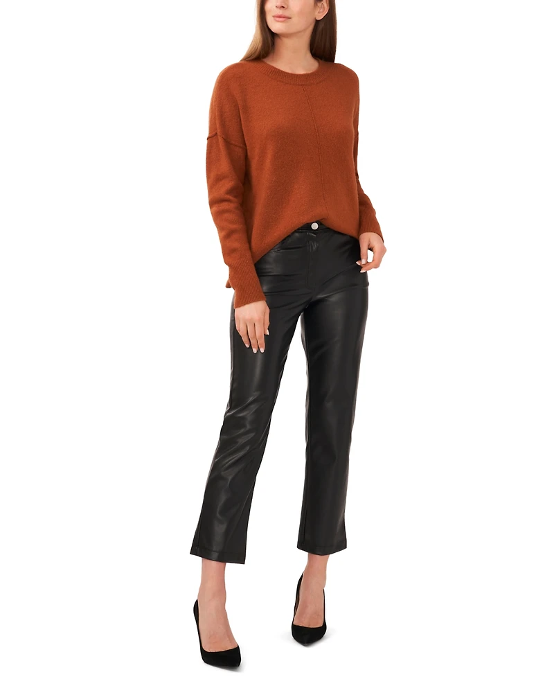 Vince Camuto Women's Cozy Crewneck Long-Sleeve Extend-Shoulder Sweater