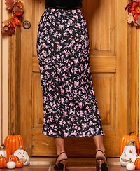 Cupshe Women's Floral Print Pleated Midi Skirt