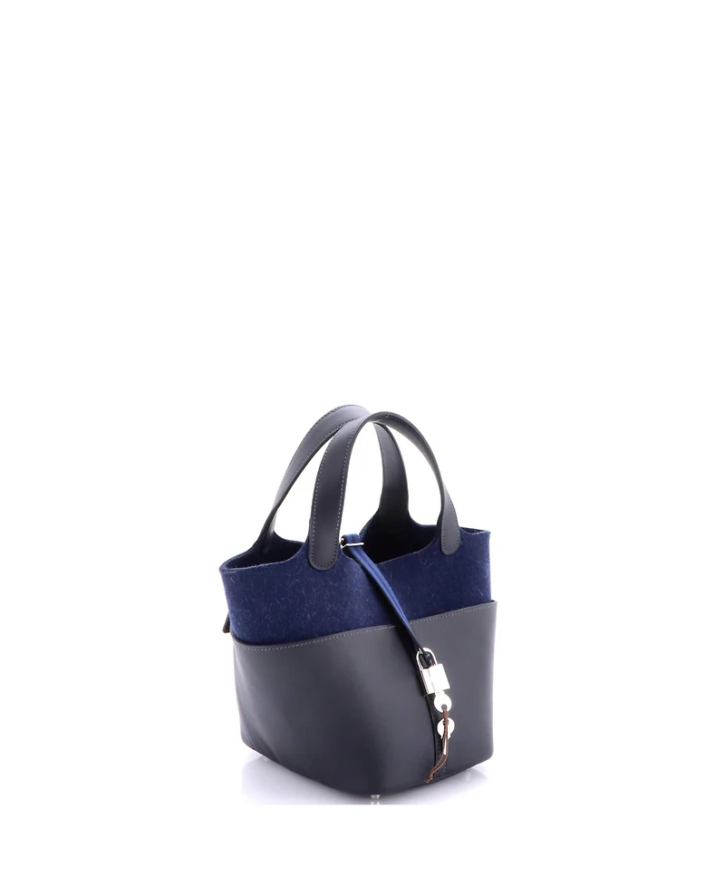 Pre-Owned Hermes Pm Go Team Picotin Lock Bag Feutre Wool and Swift