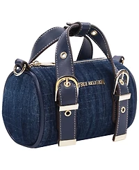 True Religion Denim Buckle Strap Mini Satchel
