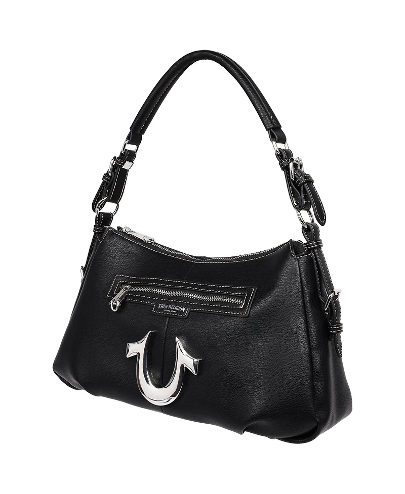 True Religion Zip Chain Soft Satchel