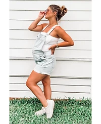 Pinkblush Maternity Light Blue Denim Short Overalls
