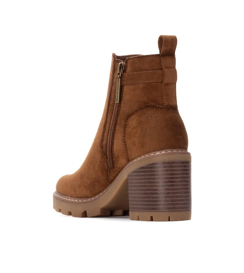 Xti Women's Side Zipper Suede Booties Refresh Collection By Xti