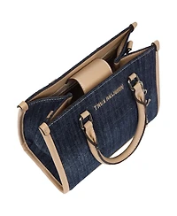 Horseshoe Dangle Colored Denim Tote