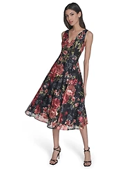 Eliza J Women's Sequin Soutache Sleeveless A-Line Dress