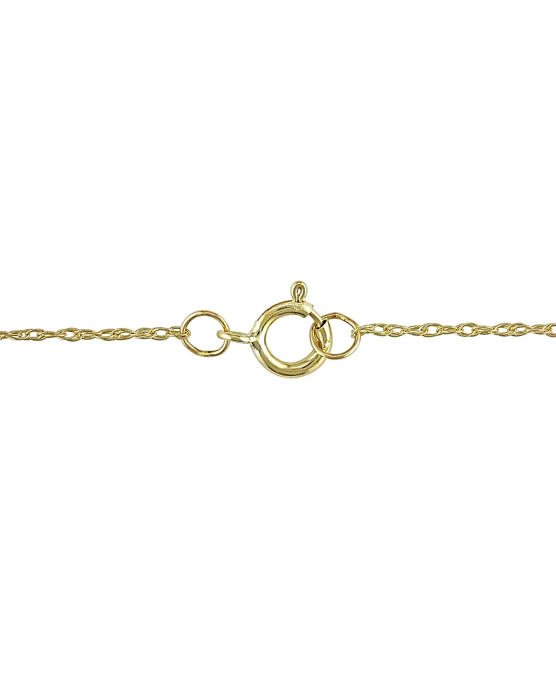Macy's Cultured Freshwater Pearl (8mm) & Diamond (1/10 ct. t.w.) Spiral 17" Pendant Necklace in 10k Gold